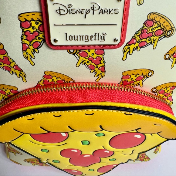 NWT. Disney Mickey Mouse Pizza Loungefly Mini Backpack – Disney Eats. - Picture 5 of 13